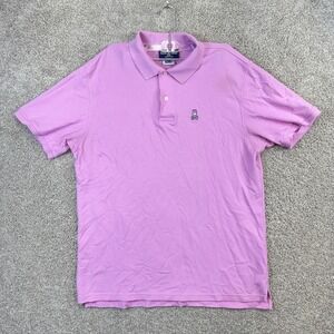 Psycho Bunny Polo Shirt Mens 6 XL Pink Pima Cotton Short Sleeve Logo Peru